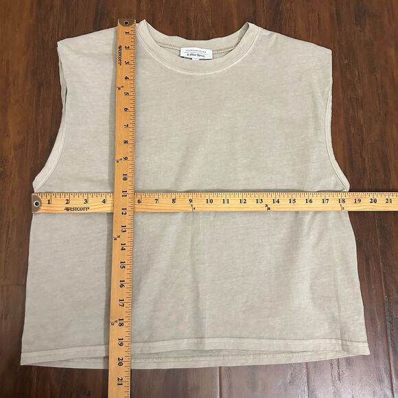 & OTHER STORIES Muscle Tee Gray Crew Neck Cotton Minimalist NWOT - Picture 10 of 10